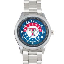 Nice vintage Texas Rangers Logo Style Personalized Watch stainless band silver - Blue - Metal