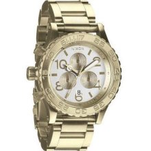 Nixon 42-20 Chronograph Champagne Dial Gold-tone Mens Watch A037-1219