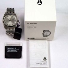 Nixon Authentic Watch Monopoly Silver White A325 100