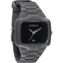 Nixon Men's Rubber Player A139195-00 Black Polyurethane Analog Quartz Watch with Grey Dial
