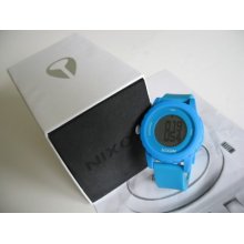 Nixon Wrist Watch The Genie All Sky Blue / White | Light Chrono Date 100m W/ Box