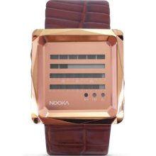 Nooka Zem Zenh Rose Gold Watch w. leather Band