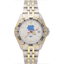 North Carolina Tar Heels UNC All Star Mens Stainless Steel Bracelet Watch