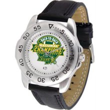 North Dakota State Bison NDSU Mens Leather Sports Watch