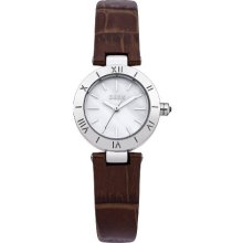 Oasis Women's Quartz Watch With Mother Of Pearl Dial Analogue Display And Brown Leather Strap B1346