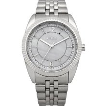Oasis Women's Quartz Watch With Silver Dial Analogue Display And Silver Stainless Steel Plated Bracelet B1317