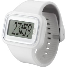ODM Mens Rainbow Plastic Watch - White Rubber Strap - Silver Dial - DD125A-2