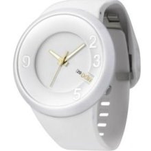 ODM Unisex 60 Sec Series Analog Plastic Watch - White Rubber Strap - White Dial - DD127-02