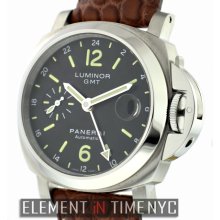 Officine Panerai Luminor Collection Luminor GMT 40mm Stainless Steel Black Arabic Dial