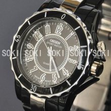 Ohsen Color Led Black Analog Quartz Mens Wrist Plastic Band Sport Watch W52