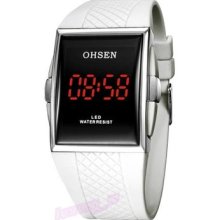 Ohsen Digital Red Led Date Day Display Men's Sport Wristwatch