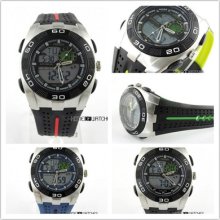 Ohsen Functional Rubber Analog Led Dual Time Electronic Unisex Sports Watch 5