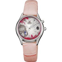 Orient Ladies Automatic Pink Leather Strap Dress Watch FDM00004W