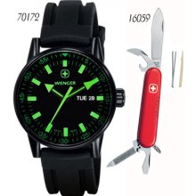 Package - Wenger Swiss 70172 Commando Men's Watch & Classic 65 Army Knife 16509