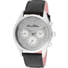 Paris Hilton Watches Women's Beverly Silver Glitter Dial Shiny Black G