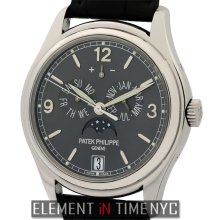 Patek Philippe Complications Annual Calendar Moon 18k White Gold