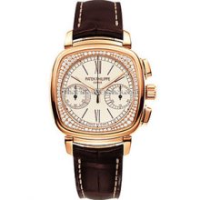 Patek Philippe Ladies Chronograph Rose Gold Diamond Watch 7071R