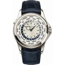 Patek Philippe World Time 18K White Gold Silver Dial 39MM