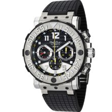 Paul Picot Watches Men's Chronograph Black Dial Black Rubber Black Rub