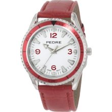 Pedre 0027Srx Women'S 0027Srx Sport Large Red And Silver-Tone Watch