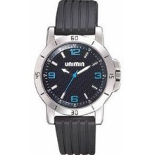 Pedre Grand Prix Unisex Watch With Black Dial & Blue Hour Markers