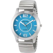 Pedre Stainless Steel Bracelet Watch with Blue Sunray Dial