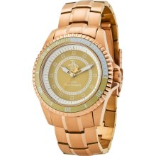 Penguin Mens Johnny Analog Stainless Watch - Rose Gold Bracelet - Multicolor Dial - OP-3022RG