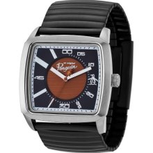 Penguin Mens Lewis Analog Stainless Watch - Black Bracelet - Black Dial - OP-3010BK