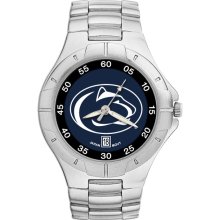 Penn state nittany lions men's chrome alloy watch w/ stainless steel