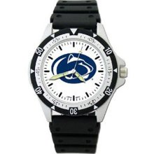 Penn State Nittany Lions Psu Men's Large Dial Sports Watch W/rubber Bracelet
