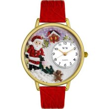 Personalized Christmas Santa Claus Unisex Watch - Black Padded