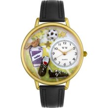 Personalized Soccer Unisex Watch - Black Padded