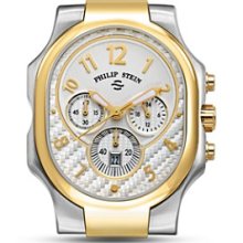 Philip Stein Large Classic Two-Tone Chronograph Watch Head, 49mm