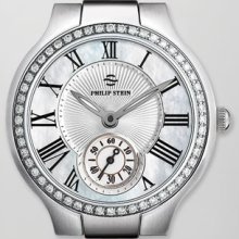 Philip Stein Small Round Mother-of-Pearl Diamond Watch Head