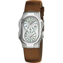 Philip Stein Watches Women's Mother of Pearl Dial Bronze Silk Dual Tim