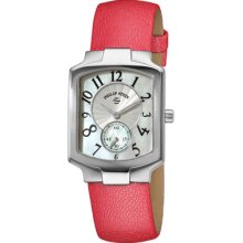 Philip Stein Watches Women's Mother of Pearl Dial Pink Pashima Leather