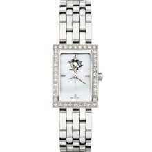 Pittsburgh Penguins Ladies Allure Watch Stainless Bracelet LogoArt