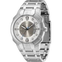 Police Pl-13396js-04m Men's Genesis Silver Dial Stainless Steel Bracelet Watch