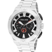 Police Watches Men's Cyclone Black Dial Stainless Steel Stainless Stee
