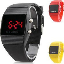 Popular Unisex Silicone Digital Wrist LED Watch (Assorted Colors)