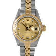 Pre-owned Rolex Women's 18-karat Two-tone Datejust Watch (Womens Watch)
