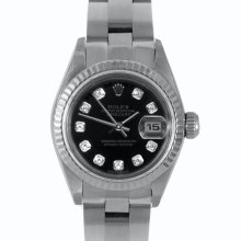 Pre-owned Rolex Women's Stainless Steel Datejust Diamond Watch (Womens watch)