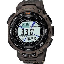 Prg-240r-5dr Casio Protrek Tough Solar Powered Triple Sensor Mens Watch