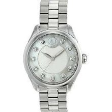 Project D London Ladies' Stainless Steel, Mother-Of-Pearl, Crystal-Set Dial PDB009/W/41 Watch