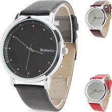 PU Women's Stylish Leather Analog Quartz Wrist Watch (Assorted Colors)
