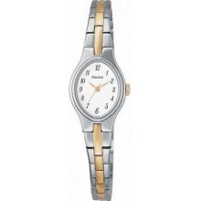 Pulsar By Seiko Dress White Dial Two-tone Women's Watch Pc3011 Sd