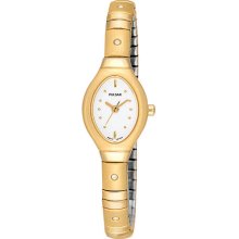 Pulsar Ladies Gold Tone Stainless Steel White Dial Expansion PPH518