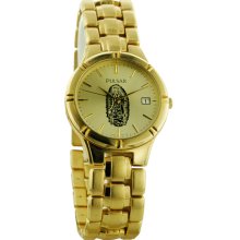 Pulsar Men's Gold Tone Stainless Steel Watch Gold Dial PXD570XBL