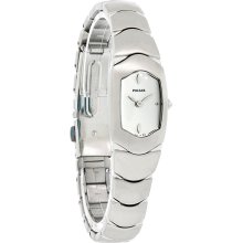 Pulsar Quartz Ladies Silver Dial Bangle Bracelet Dress Watch PEG575