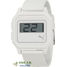 Puma Flat Screen Pu910951005 White Digital Men's Watch 2 Years Warranty